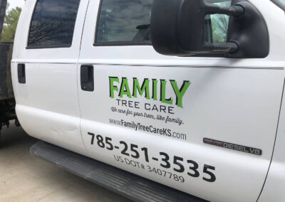 Cut final truck decal for Family Tree Care