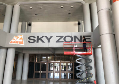 Large vinyl decal for Sky Zone